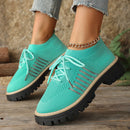 Women’s Lace Up Mesh Sneakers – Breathable Running Shoes With Grip Sole