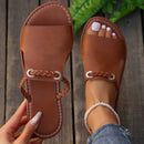 Women’s Elegant Braided Strappy Sandals – Stylish Comfort Summer Shoes