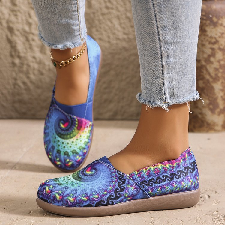 Women’s Colorful Slip On Ballerina Flats – Elastic Cuff Comfort Shoes