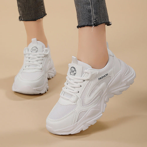 Women's Sporty Sneakers With Breathable Upper – Cushioned Comfort Shoes