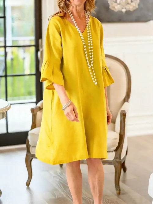 Women’s Casual Ruffle Dress – Hip Length Relaxed Summer Outfit