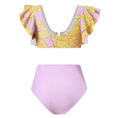Daniela® | Women'S Bikini Set With Voluminous Ruffle Straps And High-Cut Pants