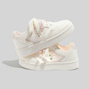 Women's Breathable Laced Up White Mesh Sneakers