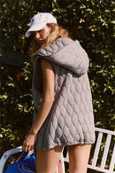 Women’s Lightweight Hooded Puffer Vest – Short Sleeve Quilted Jacket