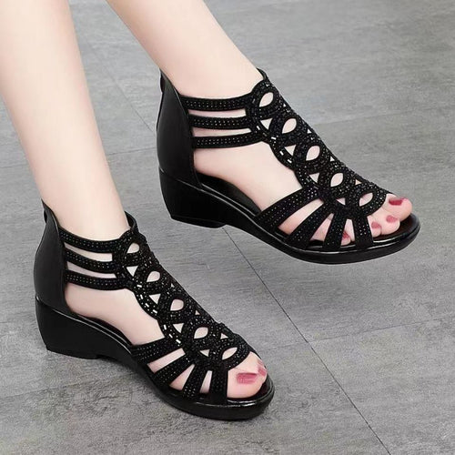 Women’s Stylish Gladiator Glitter Sandals – Elegant Strappy Comfort Shoes