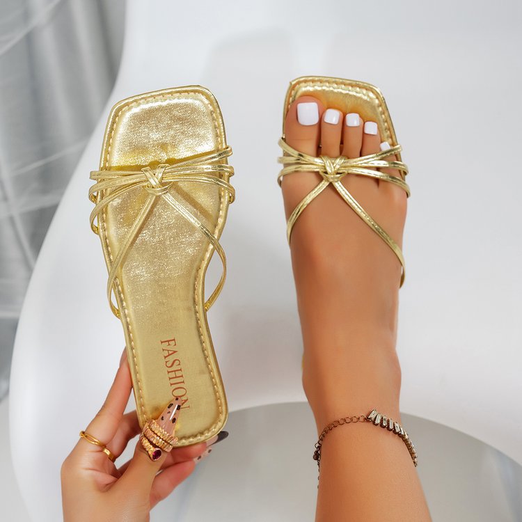 Women’s Elegant Sparkling Strap Sandals – Comfortable Summer Shoes