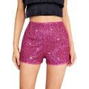 Women’s High-Waisted Sequin Shorts – Sparkly Party Glam Fit