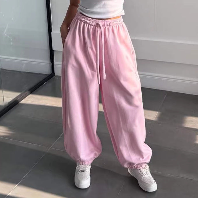 Women's Comfortable Wide Leg Trousers With Elastic Waistband – Relaxed Fit Pants