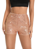 Women’s High-Waisted Sequin Shorts – Sparkly Party Glam Fit