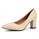 Women’s Elegant Block Heel Pumps – Classic Comfortable Dress Shoes