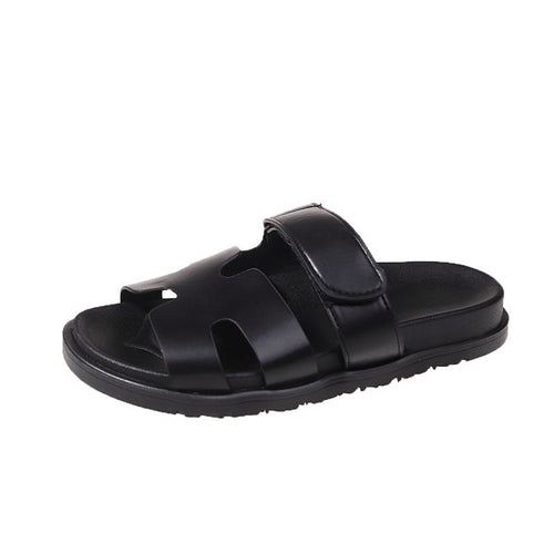 Women's Faux Leather Sandals With Adjustable Straps – Comfy Summer Footwear