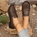 Women’s Elegant Moccasins With Chain Detail – Stylish Comfort Loafers