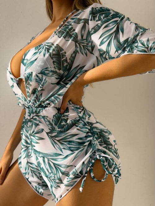 Juana® | Tropical Printed Three-Piece Sexy Bikini