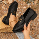 Women’s Elegant Moccasins With Chain Detail – Stylish Comfort Loafers