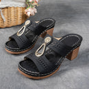 Women’s Elegant Platform Sandals – Sparkling Strap Comfort Shoes
