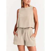 Women's Casual Two-Piece Set – Lightweight Top And Shorts Ensemble