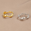 Women's Minimalist Gold Plated Ring – Adjustable Elegant Jewelry