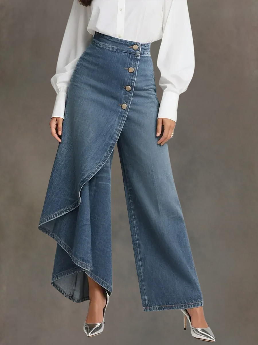 Women's High Waisted Wide Leg Jeans – Relaxed Fit Casual Denim