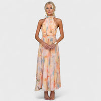 Paolla Floral Halter Dress