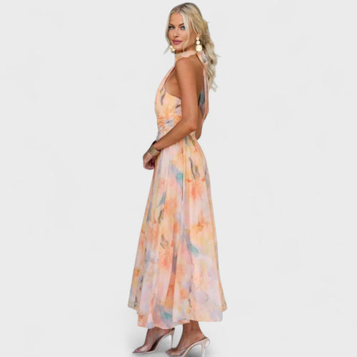 Paolla Floral Halter Dress