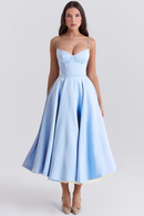 Pink Satin Midi Dress: Flattering Fit for Weddings & Special Events 1