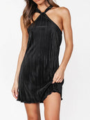 Plissé Halter Mini Summer Dress for Women – Elegant and Comfortable Lightweight Design 3