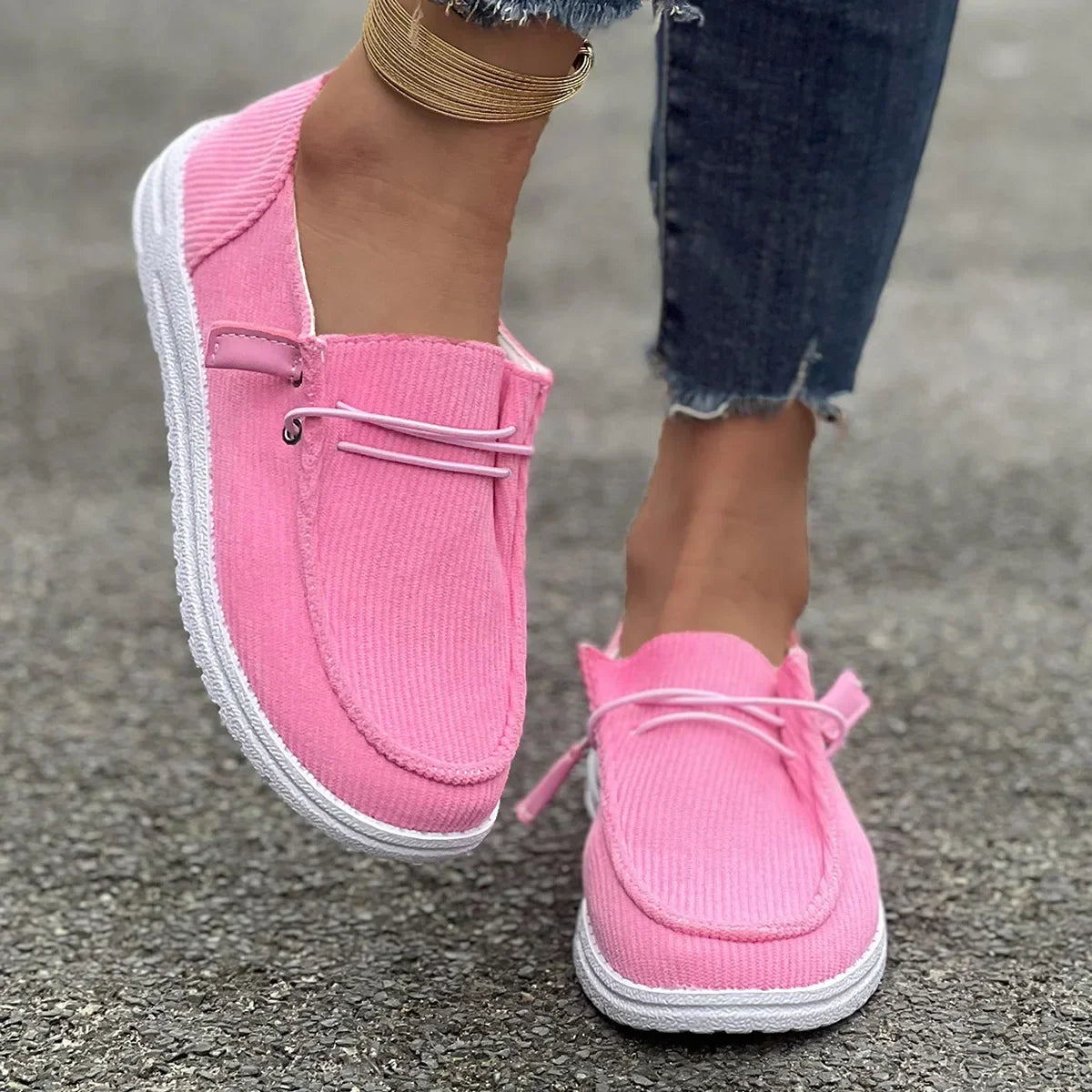 Anti-Slip Flat Casual Walking Spring Autumn Round Toe Plus Size Flats Loafers
