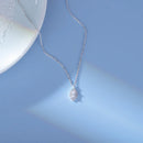 Women's Teardrop Sterling Silver Necklace – Minimalist Water Drop Pendant