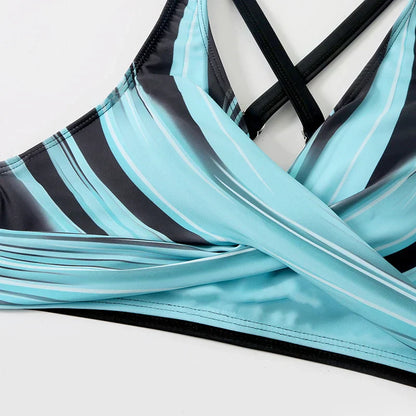 Yolanda® | Women'S High Waisted Push-Up Halter Bikini Set