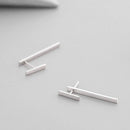 Women's Geometric Silver Statement Earrings – Trendy Bold Fashion Jewelry