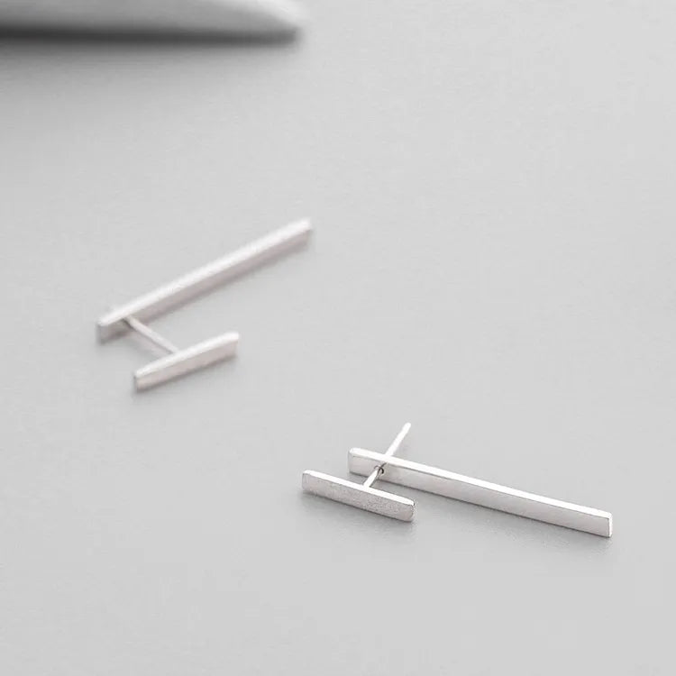 Women's Geometric Silver Statement Earrings – Trendy Bold Fashion Jewelry