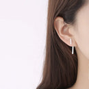 Women's Geometric Silver Statement Earrings – Trendy Bold Fashion Jewelry
