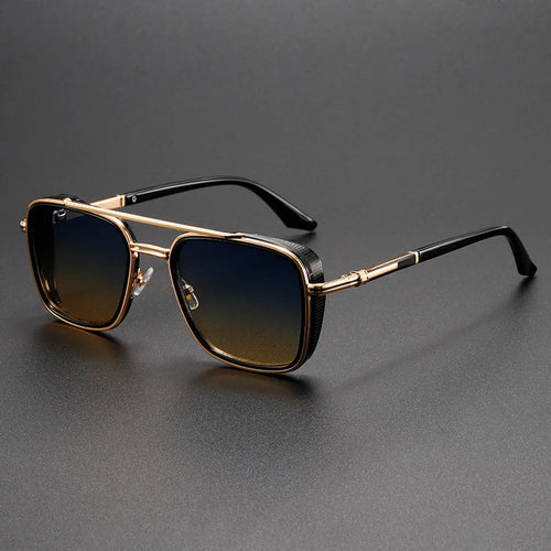 Men’s Retro Metal Punk Sunglasses – Vintage UV Protection Shades