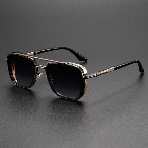 Men’s Retro Metal Punk Sunglasses – Vintage UV Protection Shades