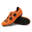 Orange Mens Mountain Self-Locking Cycling Shoes – MTB Clip-In Bike Shoes