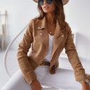 Women's Tan Faux Suede Biker Jacket – Chic Moto Outerwear