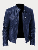 Mens Black Leather Biker Jacket Premium Moto Style – Slim Fit Coat