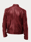 Mens Black Leather Biker Jacket Premium Moto Style – Slim Fit Coat