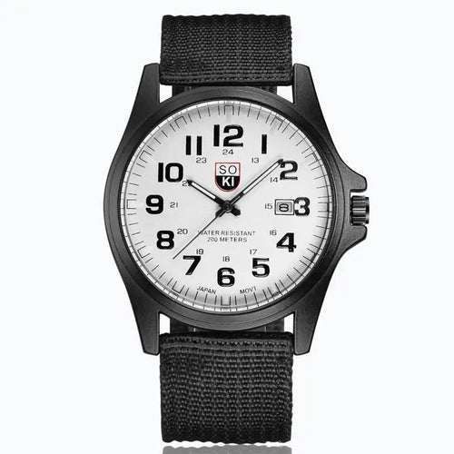 Men’s Military-Style Brown Wristwatch – Rugged Tactical Leather Watch