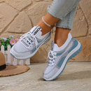 Women's Lightweight Lace-Up Non-Slip Sneakers – Breathable Casual Walking Shoes
