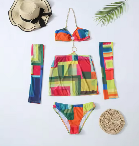 Paulina® | Bikini Set With Skirt And Sleeves