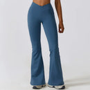 Women's High-Waist Flared Leggings Pants – Stretch Wide-Leg Yoga Trousers
