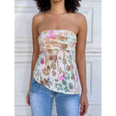 Aesthetic Flower Clubwear Strapless