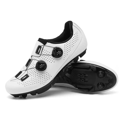 Orange Mens Mountain Self-Locking Cycling Shoes – MTB Clip-In Bike Shoes