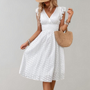 Sleeveless Summer Dress with Ruffles – Elegant White Dress for Warm Days 1