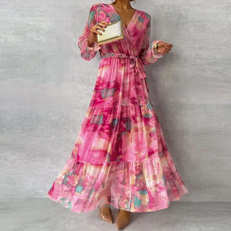 Sophie Floral Maxi Dress: Flattering Comfort for Wedding Guests