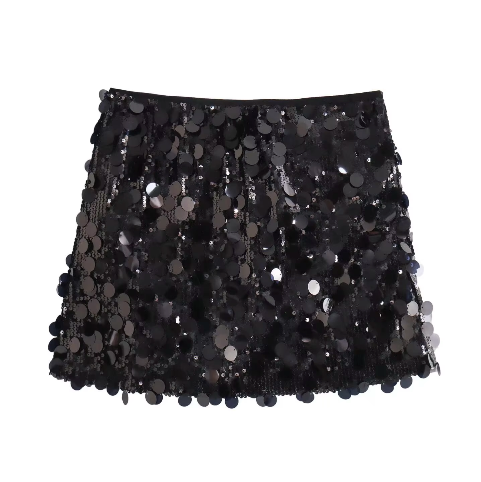 Sparkling Sequin Mini Skirt with Elastic Waistband – Perfect for Parties and Special Occasions