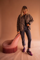 Stylish Leopard Print Bomber Jacket for Women – Trendy Lightweight Outerwear, Versatile Fit, Casual or Dressy 4