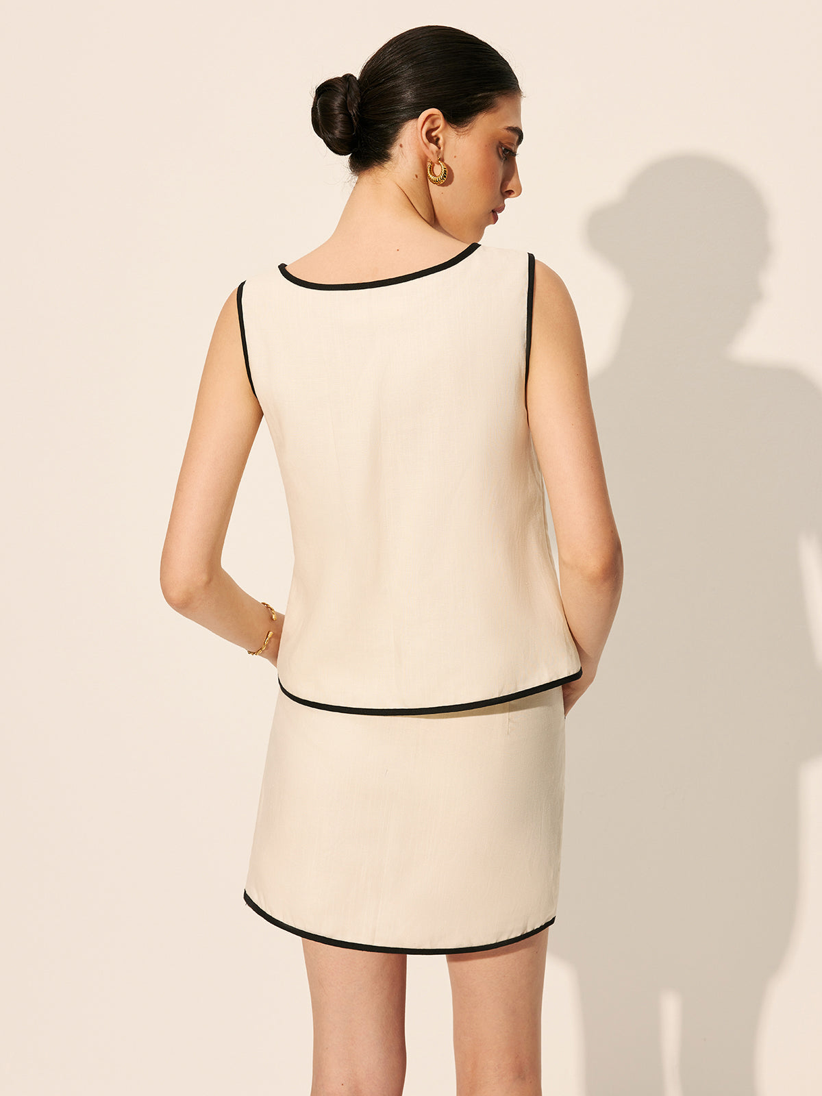 Stylish Linen Cotton Co-Ord Set for Women – Breezy Summer Top and Skirt Ensemble 6