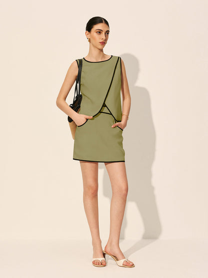 Stylish Linen Cotton Co-Ord Set for Women – Breezy Summer Top and Skirt Ensemble 7